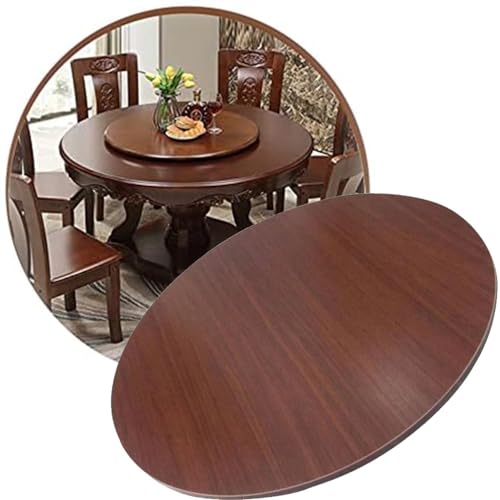 Lazy Susan Serviertablett aus Holz, 91,4 cm, drehbare Platte für Esstisch, Küchenorganizer, helles Walnussholz-Finish von Generisch