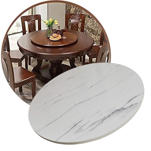 Lazy Susan Serviertablett aus Holz, 91,4 cm, drehbare Platte für Esstisch, Küchenorganizer, helles Walnussholz-Finish Lazy Susan Serviertablett aus Holz, 91,4 cm, drehbare Platte für Esstisch, Küchenorganizer, helles Walnussholz-Finish von Generisch
