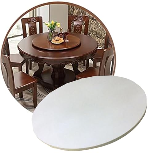 Lazy Susan Serviertablett aus Holz, 91,4 cm, drehbare Platte für Esstisch, Küchenorganizer, helles Walnussholz-Finish von Generisch