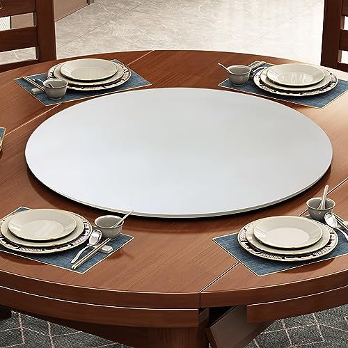Lazy Susan Tablett aus Holz, rund, 100 cm, 360° drehbar, rutschfestes Serviertablett, großer Drehteller für Esstisch, perfekt zum Unterhalten und Servieren von Speisen von Generisch