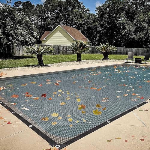 Leaf Net Cover - Ultimative Winter-Poolabdeckung für Bodenpools - Rechteckiges Mesh-Design hält Blätter in Schach - Premium Displayschutz von Generisch