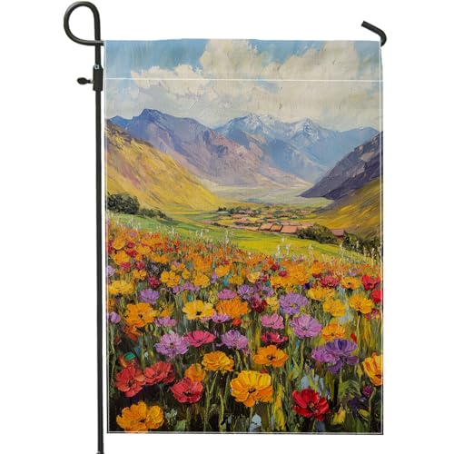 Lebendige florale Gartenflagge, bunte Wildblumen, Frühlingsdekoration, doppelseitiges Hofbanner für Zuhause, Rasendekoration, von der Natur inspirierte saisonale Dekoration, 30,5 x 45,7 cm Lebendige florale Gartenflagge, bunte Wildblumen, Frühlingsdekoration, doppelseitiges Hofbanner für Zuhause, Rasendekoration, von der Natur inspirierte saisonale Dekoration, 30,5 x 45,7 cm von Generisch