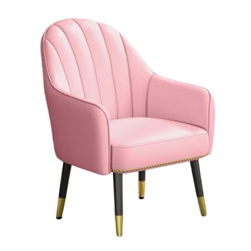 Leder-Akzentstuhl – gepolsterter moderner Barrel-Club-Sessel mit Metallbeinen für Wohnzimmer, Schlafzimmer, Büro – bequemer Beistellstuhl Leder-Akzentstuhl – gepolsterter moderner Barrel-Club-Sessel mit Metallbeinen für Wohnzimmer, Schlafzimmer, Büro – bequemer Beistellstuhl von Generisch