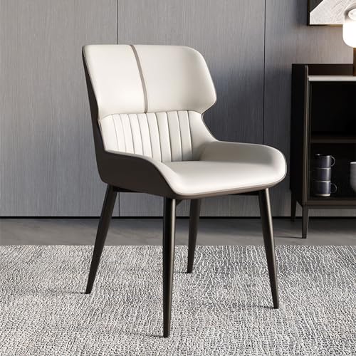 Leder Esszimmerstuhl 2er Set, Küchenstuhl Esszimmerstuhl Verhandlungsstuhl Empfangsstuhl mit hoher Rückenlehne und Metallbeinen, geeignet für Restaurant, Lounge Empfang Leder Esszimmerstuhl 2er Set, Küchenstuhl Esszimmerstuhl Verhandlungsstuhl Empfangsstuhl mit hoher Rückenlehne und Metallbeinen, geeignet für Restaurant, Lounge Empfang von Generisch