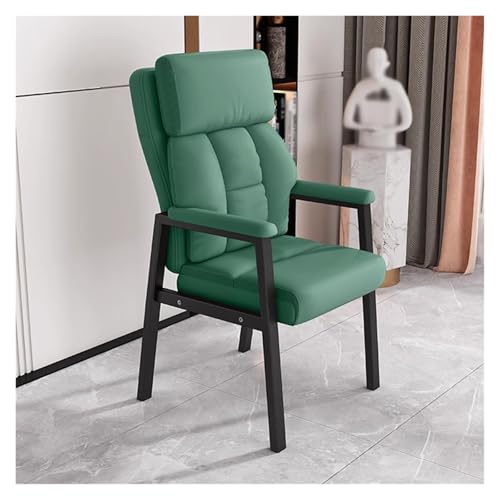 Leder Gästesessel - Mid Century Moderner Hochlehner Loungesessel mit gepolsterten Armlehnen und Metallgestell für bequemes Freizeitsitzen im Wohnzimmer Leder Gästesessel - Mid Century Moderner Hochlehner Loungesessel mit gepolsterten Armlehnen und Metallgestell für bequemes Freizeitsitzen im Wohnzimmer von Generisch