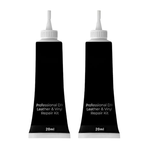 Leder Reparatur Set - 2 Stück Flüssigleder Lederreparaturgel, Leder Reparatur Creme, Für Ledercouch Lederjacke Autositz Sofa Mänte, Vinyl Und Leder Kunstleder Reparatur Set (Schwarz/Weiß) von Generisch