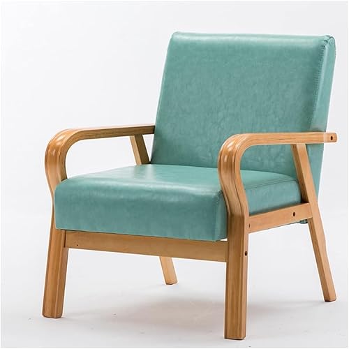 Lederakzent-Stuhl – bequemer Retro-gepolsterter Loungesessel mit Armlehnen – Mitte des Jahrhunderts Einzellesesessel für Wohnzimmer und Empfang Lederakzent-Stuhl – bequemer Retro-gepolsterter Loungesessel mit Armlehnen – Mitte des Jahrhunderts Einzellesesessel für Wohnzimmer und Empfang von Generisch