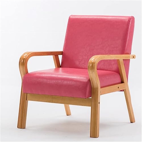 Lederakzent-Stuhl – bequemer Retro-gepolsterter Loungesessel mit Armlehnen – Mitte des Jahrhunderts Einzellesesessel für Wohnzimmer und Empfang Lederakzent-Stuhl – bequemer Retro-gepolsterter Loungesessel mit Armlehnen – Mitte des Jahrhunderts Einzellesesessel für Wohnzimmer und Empfang von Generisch