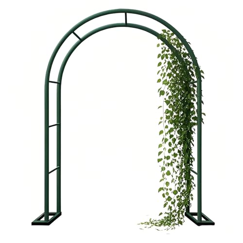 Leichte Metall-Gartenlaube, Rankgitter – Hochzeitsbogen zum Klettern von Rosen und Reben – Pergola-Eingang für den Außenbereich – erhältlich in 0,8 m bis 3,5 m Höhen (grün, 280 x 2) von Generisch