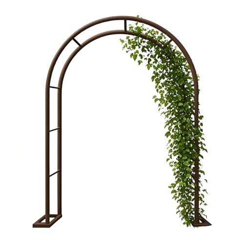 Leichte Metall-Gartenlaube Pergola – Hochzeitszeremoniebogen für Kletterpflanzen & Rosen – verstellbare Höhen 0,8 m bis 3,5 m – Bronze-Rankgitter für den Außenbereich von Generisch