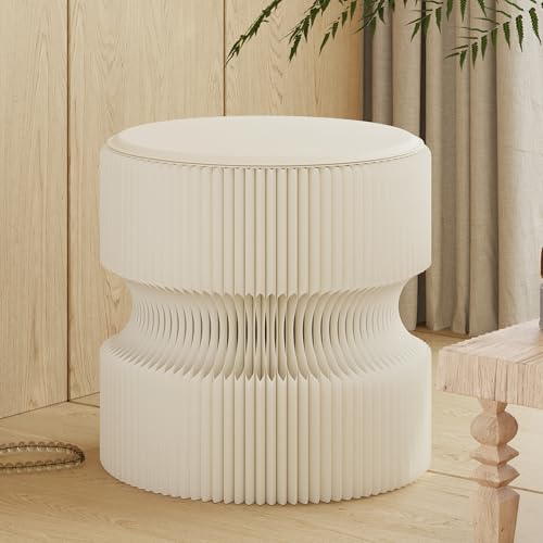 Leichte und stilvolle Faltbare Papierbank: umweltfreundliche, kompakte Sitzlösung für Camping, in Mehreren Farben mit künstlerischem Design für platzsparenden Komfort erhältlich (WhiteH38*D36) von Generisch