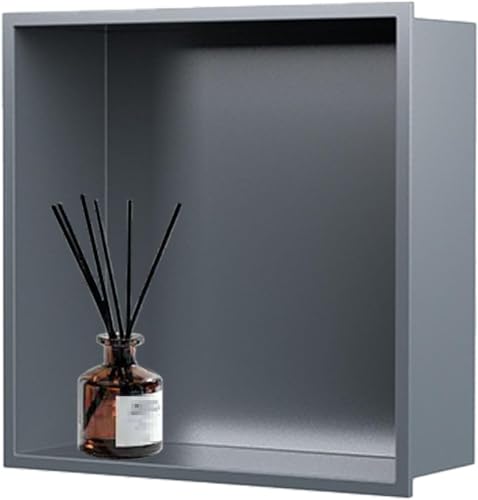 Leichtes Edelstahl-Duschregal, stilvolle graue Oberfläche, für Badezimmer, platzsparendes Design, Installation über der Halterung, langlebiger und moderner Dusch-Organizer Leichtes Edelstahl-Duschregal, stilvolle graue Oberfläche, für Badezimmer, platzsparendes Design, Installation über der Halterung, langlebiger und moderner Dusch-Organizer von Generisch