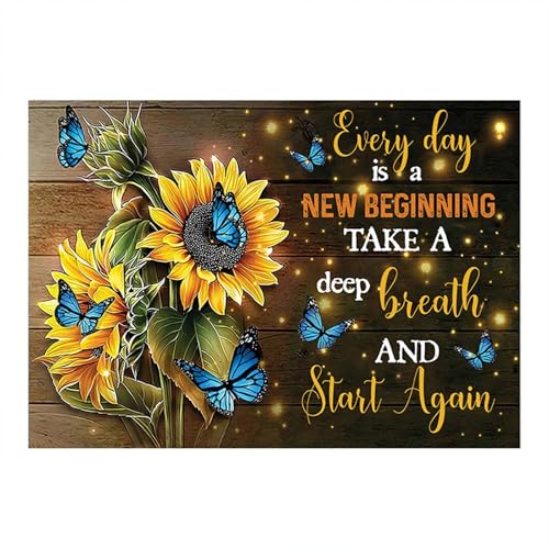 Leinwand Malerei Wand Kunst Poster Literarische Sonnenblume Wohnkultur Hängen Bild Für Wohnzimmer Schlafzimmer Hängevase Fenster (D, One Size) von Generisch