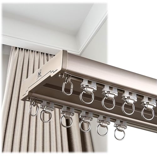 Leise Vorhangschiene mit Rollen – einfache Installation – Aluminiumlegierung Deckenmontage Doppelschienensystem für reibungslosen Betrieb und verbesserte Haltbarkeit Leise Vorhangschiene mit Rollen – einfache Installation – Aluminiumlegierung Deckenmontage Doppelschienensystem für reibungslosen Betrieb und verbesserte Haltbarkeit von Generisch