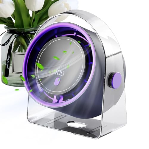 Leiser Schreibtisch Ventilator | Tragbarer Nachttisch Ventilator Wiederaufladbar - Blattloser Luftkühler Für Büro Reisen Camping Auto Zuhause Küche Außenbereich Badezimmer Studentenzimmer von Generisch