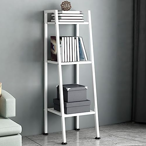Leiter Metall Bücherregal Modern Bücherregal mit Rechteckigen Regalen Lagerregal Küche Lagerregal Mehrschichtiges Bücherregal Bodenhoch Trapezförmiger Balkon Blumenständer Rot von Generisch