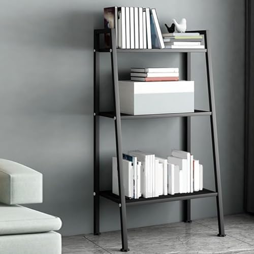 Leiter Metall Bücherregal Modern Bücherregal mit Rechteckigen Regalen Lagerregal Küche Lagerregal Mehrschichtiges Bücherregal Bodenhoch Trapezförmiger Balkon Blumenständer Rot von Generisch