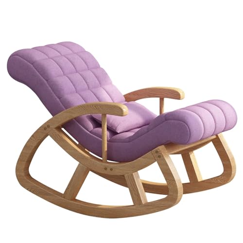 Lese-Schaukelstuhl, Schwingstuhl Gepolsterter Sessel mit Gleitfunktion, Relaxsessel mit Hoher Rückenlehne, Schlafsessel for Wohnzimmer, Schlafzimmer von Generisch