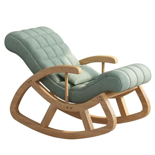 Lese-Schaukelstuhl, Schwingstuhl Gepolsterter Sessel mit Gleitfunktion, Relaxsessel mit Hoher Rückenlehne, Schlafsessel for Wohnzimmer, Schlafzimmer von Generisch