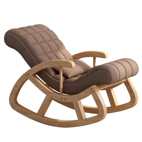 Lese-Schaukelstuhl, Schwingstuhl Gepolsterter Sessel mit Gleitfunktion, Relaxsessel mit Hoher Rückenlehne, Schlafsessel for Wohnzimmer, Schlafzimmer von Generisch