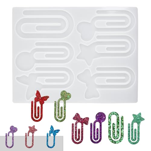 Lesezeichen-Formen für Epoxidharz, handgefertigte Büroklammern, Lesezeichenherstellung, einfaches Herauslösen von Lesezeichen, Werkzeug für Männer, Frauen, Lehrer, Kinder, Mädchen, , Studenten von Generisch