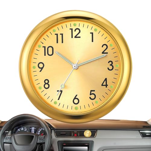Leuchtende Auto-Armaturenbrettuhr, Analoge Quarz-Miniuhr Für Auto Und Motorrad, Aufklebbare Uhr Für Die Lüftungsschlitze Im Armaturenbrett Mit Gehäuse Aus Zinklegierung, 4 Cm Kompakte Uhr Für Den Eins von Generisch