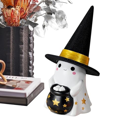 Leuchtende Spukfigur - Halloween Geister mit Hexenhüten,Saisonale LED Dekofigur für Zuhause Kamin Tisch Party Deko Leuchtende Spukfigur - Halloween Geister mit Hexenhüten,Saisonale LED Dekofigur für Zuhause Kamin Tisch Party Deko von Generisch