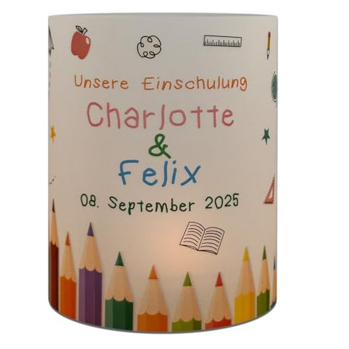 Lichthülle Einschulung personalisiert - Windlicht Tischdeko Schulanfang Mädchen Junge Zwillinge – Name und Datum – Erstklässler Geschenk – Schultüte Dekoration Schulkind 2025 rosa blau Lichthülle Einschulung personalisiert - Windlicht Tischdeko Schulanfang Mädchen Junge Zwillinge – Name und Datum – Erstklässler Geschenk – Schultüte Dekoration Schulkind 2025 rosa blau von Generisch