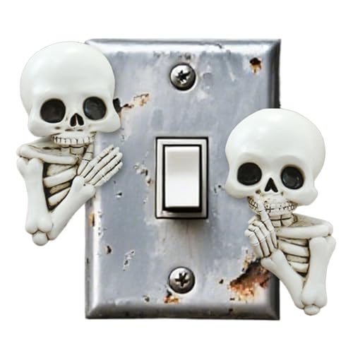 Lichtschalter Aufkleber,Skelett Dekorative Wandkunst Für Türrahmen - 2 Stück Lichtschalter Sticker Für Steckdosen Party Deko Küche Bad Wohnzimmer Lichtschalter Aufkleber,Skelett Dekorative Wandkunst Für Türrahmen - 2 Stück Lichtschalter Sticker Für Steckdosen Party Deko Küche Bad Wohnzimmer von Generisch