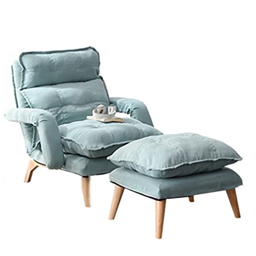 Liegestuhl-Set mit hoher Rückenlehne und verstellbarer Fußstütze und 3 Positionen, Liegestuhl-Set für Wohnzimmer und Schlafzimmer, unterstützt bis zu 150 kg von Generisch