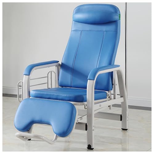 Liegestuhl Wartezimmer Empfangsstühle, Verstellbarer Infusionsstuhl mit Infusionsständer, Klinik Medizinischer Stuhl Phlebotomiestuhl, Laborblutentnahmestuhl Weich gepolsterter Sitz von Generisch