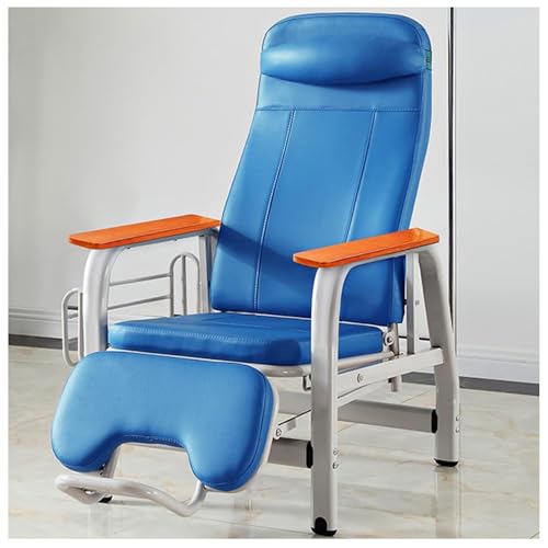 Liegestuhl Wartezimmer Empfangsstühle, Verstellbarer Infusionsstuhl mit Infusionsständer, Klinik Medizinischer Stuhl Phlebotomiestuhl, Laborblutentnahmestuhl Weich gepolsterter Sitz von Generisch