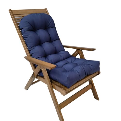 Liegestuhlkissen für Garten & Strandkorb - Hochlehner Kissen für bequemes Sitzen - Perfekt für Schaukelstühle und Entspannung im Freien von Generisch
