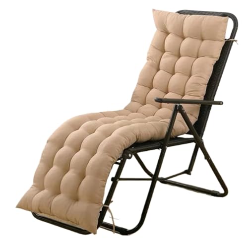 Liegestuhlkissen für Schaukelstühle und Liegen - Weiches Relax-Rückenkissen für Lange Gartenstühle Multiple, Gelb, 53x180cm, 1 Stück von Generisch