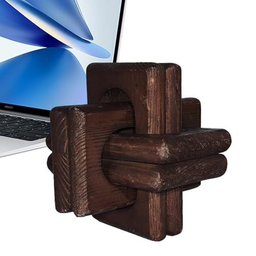 Link Holzknoten Deko | Holz Kettenglied Couchtisch Deko - Boho Modern Rustisch Wohnaccessoires Für Bücherregal Schreibtisch Schlafzimmer Sideboard Tischmitte Regaldekoration von Generisch