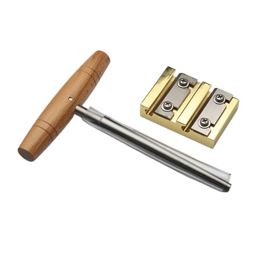 Loch Reamer - 6.1x4.3x1.05 Cm Holzgriff Geigengribünder Tool | 1:26 Taper Rasierer Luthier Reparaturset | Luthier Viola Violin Reparaturteile Für Viola Basse Orchester Strings Instrumente Männer Fraue von Generisch