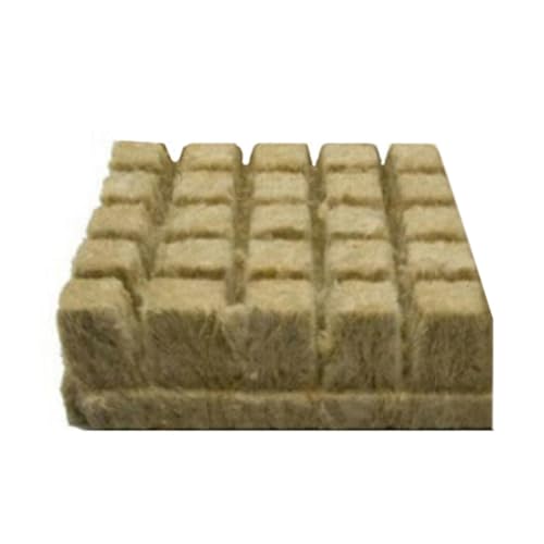 Löcher Steinwolle-Wachstumswürfel 25/50 Stück, Wachsendes Gewächshaus, Erdloser Anbau Komprimierungsbasis Steinwolle, Sheet Block Propagation Cloning Seed Raising Hydroponic von Generisch