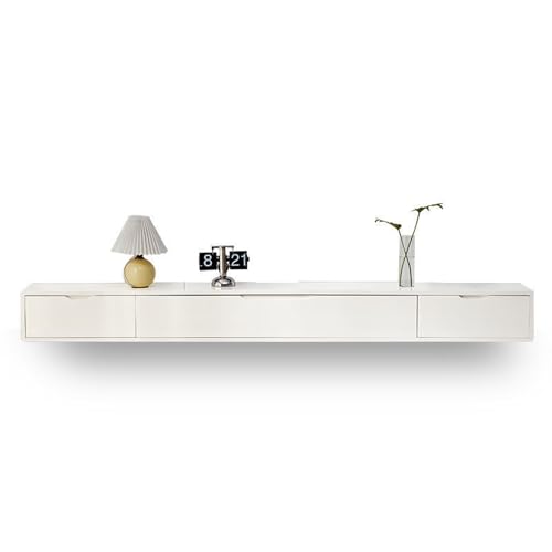 Lowboard Hängend Aus Holz mit Klapptüren, Moderne Fernsehtisch mit Stauraum, Wandregal for Wohnzimmer, Schlafzimmer Lowboard Hängend Aus Holz mit Klapptüren, Moderne Fernsehtisch mit Stauraum, Wandregal for Wohnzimmer, Schlafzimmer von Generisch