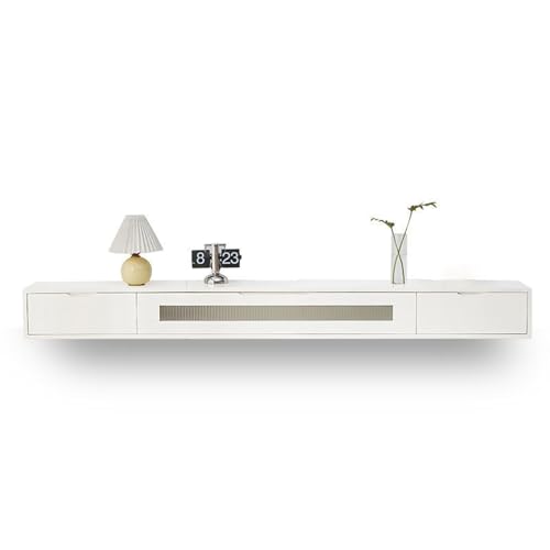 Lowboard Hängend Aus Holz mit Klapptüren, Moderne Fernsehtisch mit Stauraum, Wandregal for Wohnzimmer, Schlafzimmer von Generisch