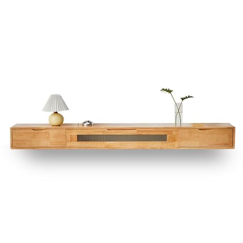 Lowboard Hängend Aus Holz mit Klapptüren, Moderne Fernsehtisch mit Stauraum, Wandregal for Wohnzimmer, Schlafzimmer von Generisch