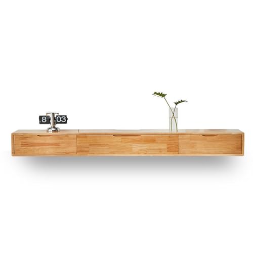 Lowboard Hängend Aus Holz mit Klapptüren, Moderne Fernsehtisch mit Stauraum, Wandregal for Wohnzimmer, Schlafzimmer von Generisch