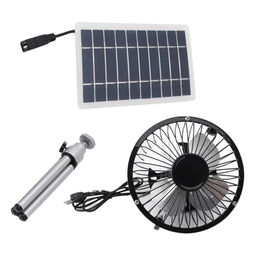 Lüfter mit Solar -Outdoor -Energie - Solarlüfter für camperr | Faltenklapper Solar -Camping -Lüfter von 10 W, leichter tragbarer Solarlüfter mit Sonnenpaneel zum Camping von Generisch