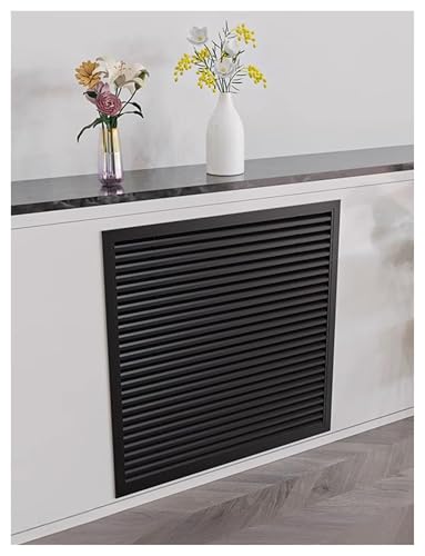 Lüftungsabdeckungen aus Metall, Lüftungsgitter/Abluftgitter, dekorative Lüftungsgitterplatte for Schrank, Badezimmer, Küche(Black,30 x 30 in) von Generisch