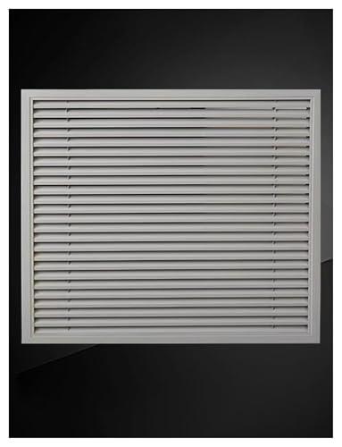 Lüftungsgitter/Ablufthaube, Heizkörperabdeckung Luftgitter Entlüftungsabdeckung, Dekorative Rückluftgitterplatte for Büro Wohnzimmer Schlafzimmer Flur(Gray,65x65cm/26x26 in) von Generisch