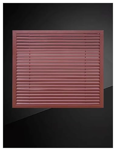 Lüftungsgitter/Ablufthaube, Heizkörperabdeckung Luftgitter Entlüftungsabdeckung, Dekorative Rückluftgitterplatte for Büro Wohnzimmer Schlafzimmer Flur(Red brown,65x65cm/26x26 in) von Generisch