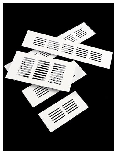 Lüftungsgitter aus Aluminiumlegierung – rechteckige Lüftungsabdeckung for Kleiderschrank, Schrank, Badezimmertür. Lamellendesign, 1 Stück, mehrere Größen(200x300mm/7.9x11.8in) von Generisch