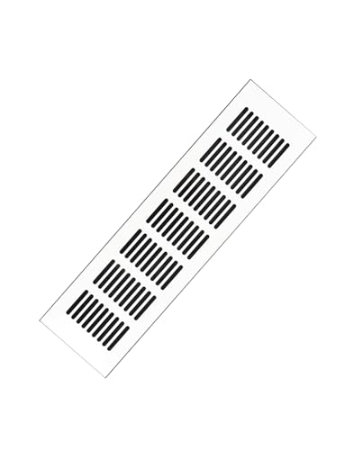 Lüftungsschlitze aus Aluminiumlegierung, kleines rechteckiges Lüftungsgitter, quadratische Luftgitter, Lamellengitterabdeckung for Küchenspüle, Kleiderschrank, Schuhe(Natural,200x800mm/7.8x31.5in) von Generisch