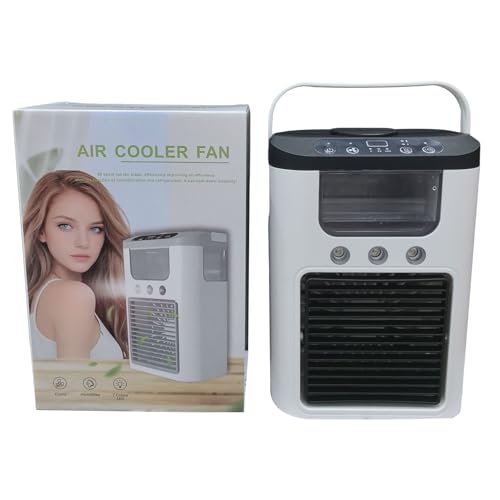 Luftkühlerventilator, Luftkühllüfter - Desktop -Luftkühlerlüfter mit Mist | Tabletop-Luftbefeuchtermaschine mit 3-Gang-Design zur Entspannung, Arbeiten, Naptime Luftkühlerventilator, Luftkühllüfter - Desktop -Luftkühlerlüfter mit Mist | Tabletop-Luftbefeuchtermaschine mit 3-Gang-Design zur Entspannung, Arbeiten, Naptime von Generisch