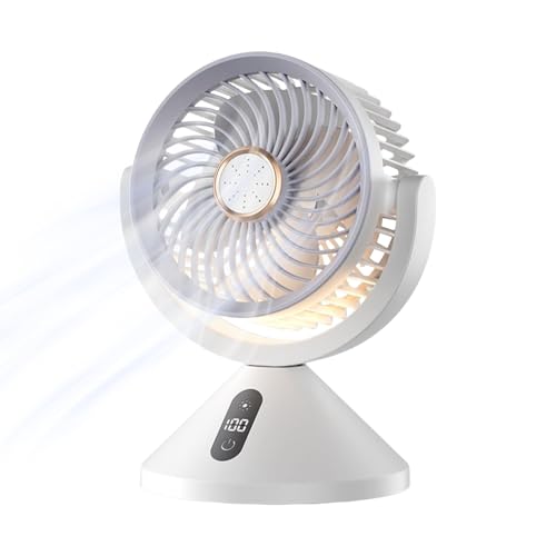 Luftzirkulator | Wiederaufladbarer Ventilator Für Schreibtisch - 100 Geschwindigkeiten Aufhängbar Mit Digitaler Anzeige Für Schlafzimmer Büro Luftzirkulator | Wiederaufladbarer Ventilator Für Schreibtisch - 100 Geschwindigkeiten Aufhängbar Mit Digitaler Anzeige Für Schlafzimmer Büro von Generisch