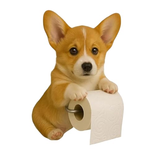 Lustiger Papiertuchhalter,Hund Toilettenpapierhalter Für Badezimmer,Tier Dekorativer Toilettenpapierhalter, Einzigartiges Geschenk Für Hundeliebhaber, Wohnaccessoires Für Küche Und Bad von Generisch
